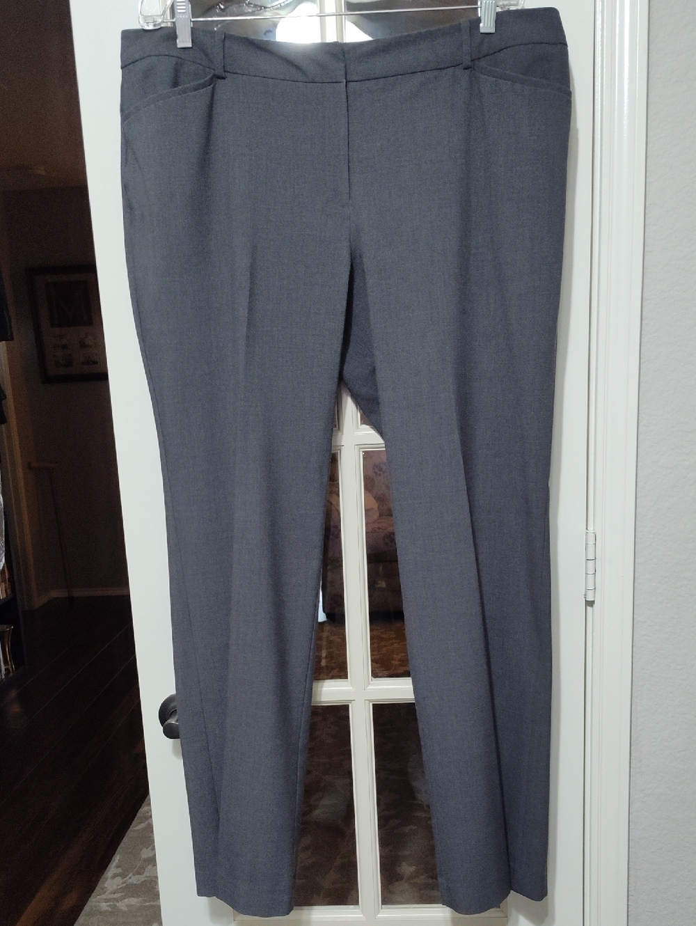 Worthington Classic Charcoal Gray Tailored Trouser, Sz 18